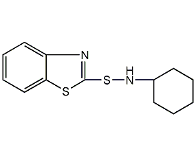 N-环己基-2-苯并噻唑次磺酸酰胺结构式